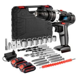 Perceuse visseuse à percussion sans fil 10mm 2-Speed avec 288VF batteries et 24 accessories, 3