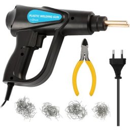 Kit de réparation pour soudeur de plastique 70W avec pince et 4 types d'agrafes