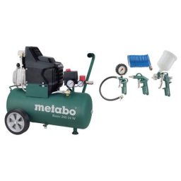 Metabo - Basic 250-24 w Compresseur + lpz 4 Set d'outils à air comprimé - 1500W - 24L - 95 l/min