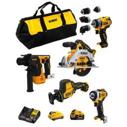 Kit D12K502 (DCS512 DCS312 DCD703 DCH072 DCF901 1 x 3,0 Ah 1 x 5,0 Ah DCB107 Sac) - Dewalt