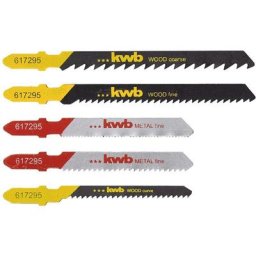 617295 set de lames de scie sauteuse pour le bois et le métal 5 pc(s) - KWB