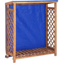 Remise à bois de chauffage 105x38x115 cm Bois d'acacia solide vidaXL - Brun
