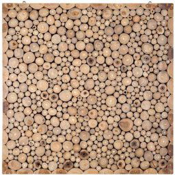 Tableau Décoratif Rondins de Bois en Teck 25Kg Design Moderne Finition Précise Twig - Bois clair