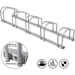 Supports pour vélos Supports métalliques au sol (5 vélos) - Aufun