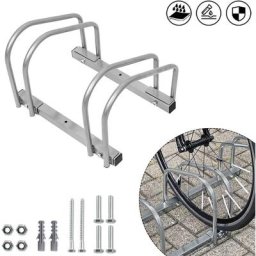 Supports pour vélos Supports métalliques au sol (2 vélos) - Aufun