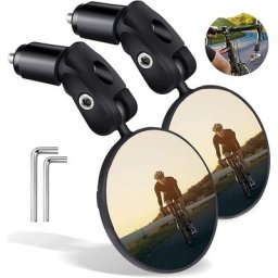 Moonstars - Miroir de vélo, miroir convexe pour guidon, miroir de vélo hd réglable à 360° pour vélo