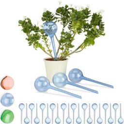 Globes d'arrosage en plastique, lot de 24, distributeur eau plantes, 2 semaines, pot fleurs, boules