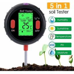 Testeur de sol multifonction grand écran affichage numérique électronique humidité du sol ph