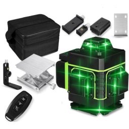 Niveau Laser 4D 16 lignes Lumière Verte 360 ° Outil de mesure de nivellement automatique en croix
