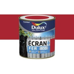 Dulux Valentine - Peinture Écran + Fer Rouge Agricole Finition : Brillant 0,5 l - Rouge Agricole