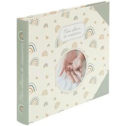 Atmosphera - Livre de naissance bébé - carton - vert - 24x27 cm créateur d'intérieur - Vert