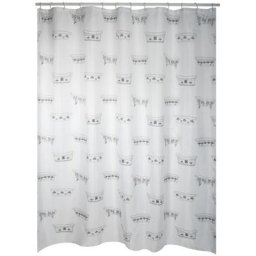 Rideau de douche en plastique MSV 70 x 78 x 0 x 0 x pouce (180 0,1 x 200 cm) - Comprend 12 anneaux