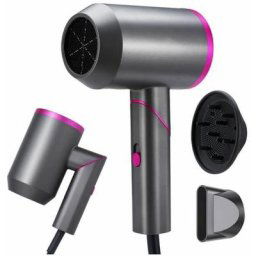 Sèche Cheveux Electrique Pliable 2000W 3 Modes Réglables 2.5M pour Réparation Cheveux Voyages