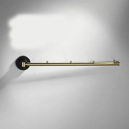 Porte-serviette Salle de Bain,Barre 180°Rotative Sèche-Serviettes en métal(doré-noir)