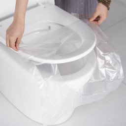 50 Pcs Housses de Siège de Toilette Jetable Antibactérien Housse de wc en Plastique Emballage