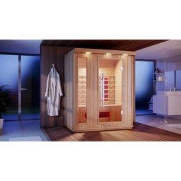 Cabine de sauna infrarouge Finntherm Fenja Naturel , 45 mm Épaisseur paroi 150 x 100 cm - Naturel
