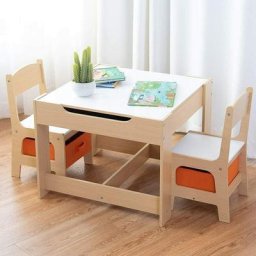 Costway - Ensemble Table et 2 Chaises Enfants/Table d'activité 3 en 1 avec Chaise Fonction de