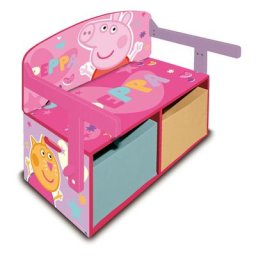Coffre à Jouets, Banc et bureau pupitre 3 en 1 - Peppa Pig