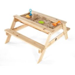 Plum - Bac à sable et table de pique-nique en bois 2-en-1 - Bois - Naturel - naturel