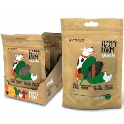 Happy Farm Snacks Poulet aux épinards 12 sachets de 80 g chacun