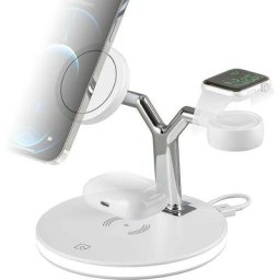 Chargeur sans fil 3 en 1, chargeur sans fil pour iPhone iWatch et AirPods avec lumière magique