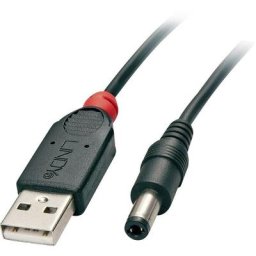 Câble électrique usb usb 2.0 usb-a mâle, Connecteur dc 5,5 mm 1.50 m noir 70268 C165961 - Lindy