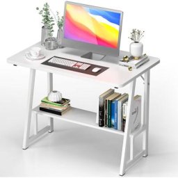 Tonghua - Bureau, Bureaux d'ordinateur avec étagère Inférieure, Table pc Moderne Simple, Adapté au