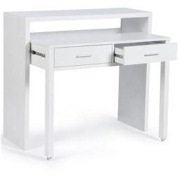Bureau extensible max bois blanc - Blanc