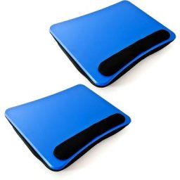 Relaxdays - 2x Support Genoux Ordinateur Portable Coussin ergonomique Amovible poignée pour