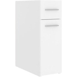 Armoire d'apothicaire Design moderne, Armoire Etagère de rangement, Blanc 20x45,5x60 cm Aggloméré