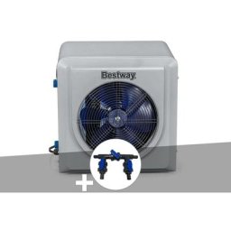 Bestway - Pompe à chaleur piscine 4,40 kW Hot Water + Kit by pass Ø32/38/50 mm - Gris