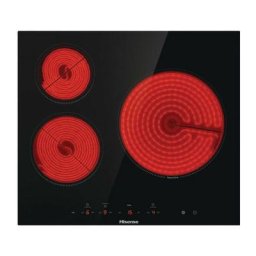 Table de cuisson vitrocéramique Hisense 3 foyers dont une zone de cuisson de 29,5cm - E6322C