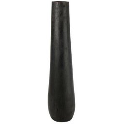 Grand vase bois de palmier noir 30x30x150cm - Noir