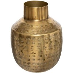 Vase Oasis - métal martelé - doré H15 cm Atmosphera créateur d'intérieur - Modèle 1