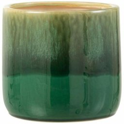 Cache-pot elise céramique vert h. 16 cm - Vert