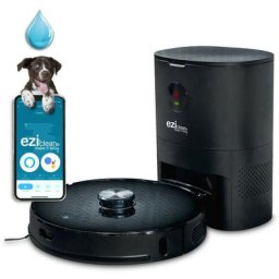 Eziclean - Robot aspirateur laveur connecté avec base aspirante ® Aqua connect x1200 - Noir