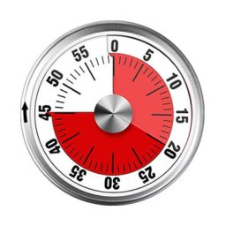Minuteur de cuisine mécanique magnétique - Compte à rebours visuel de 60 minutes avec alarme sonore