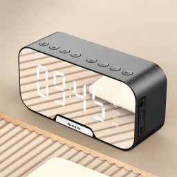 Horloge multifonctionnelle One Piece 5 en 1 avec haut-parleur Bluetooth, radio fm et réveil miroir