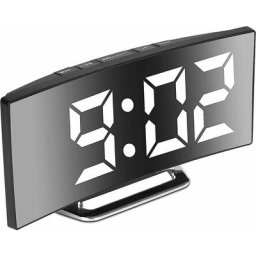 Réveil numérique pour Chambres à Coucher, écran Miroir 7'' led, 2 luminosités, 12/24H, température,