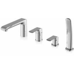 Flat - Mitigeur fl 026.00 sur le bord de la baignoire, installation de 4 trous, chrome X070120