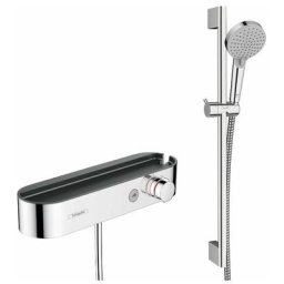 Hansgrohe - ShowerTablet Select Set Mitigeur thermostatique douche + Douchette 105mm 2 jets + Barre