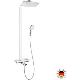 Hansgrohe - Colonne bain douche thermostatique Raindance e 365, tablette d angle, chromé, Sans
