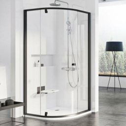 Ravak - Pivot PSKK3 Cabine de douche 90x90x190cm en quart de cercle avec 2 parois fixes et 1 porte,