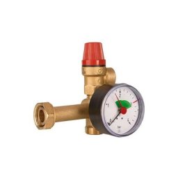 Groupe sécurité module hydrauli pourEasyflow soupape 3 bars et manomètre 4 bars