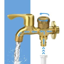 Leisei - Robinet Double Robinet de jardin laiton Robinet Extérieur Jardin Anti-Gel Robinet à Double