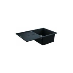 Evier K400 31639 1 bassin 780x500mm avec ATF droite/gauche granit noir