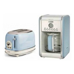 Ariete - pack Cafetière Vintage Rétro + grille-pain acier bleu Vintage Rétro - Bleu