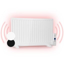 Wallander Radiateur à bain d'huile ultra plat 800W thermostat - blanc - Blanc