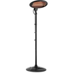 Chauffage Extérieur Infrarouge De Terrasse Radiant Électrique Sur Pied 2000 w - Argent, Blanc, Noir