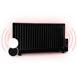 Wallander Radiateur à bain d'huile 1000W thermostat Chauffage ultra plat - noir - Noir